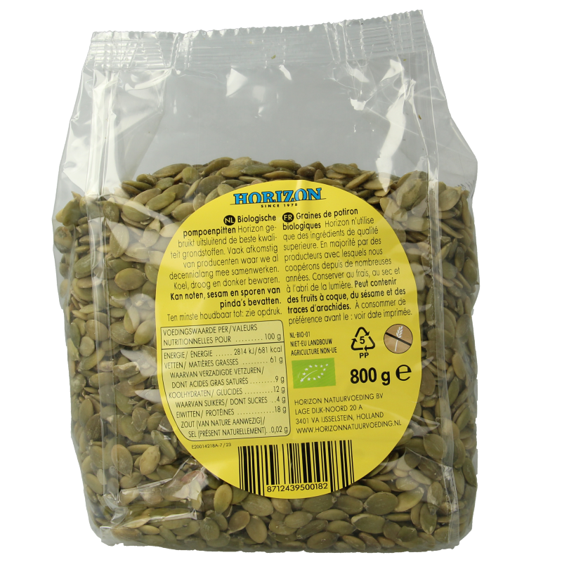 Horizon Pompoenpitten bio 800 Gram