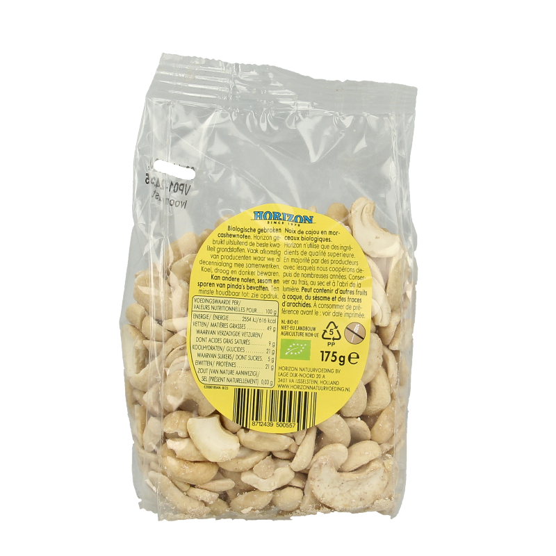 Horizon Cashewnoten stukjes bio 175 Gram