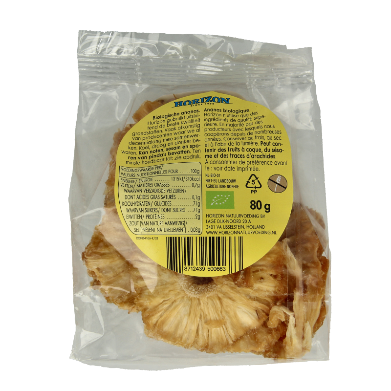 Horizon Ananasringen bio 80 Gram