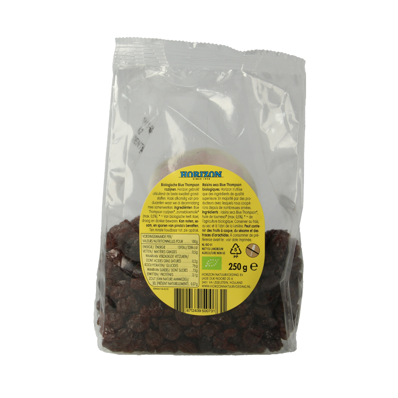 Horizon Rozijnen blue thompson bio 250 Gram