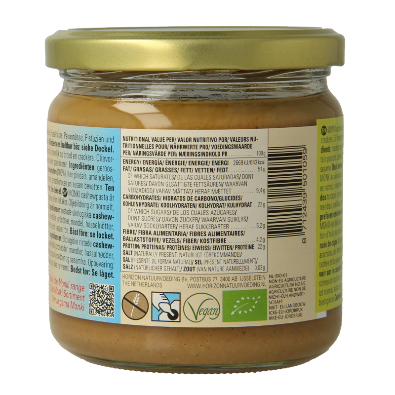Monki Cashewpasta bio 330 Gram