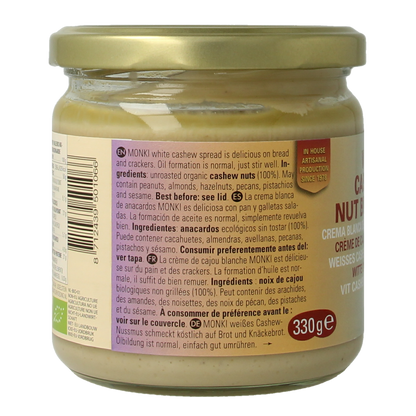 Monki Witte cashewpasta bio 330.00 Gram