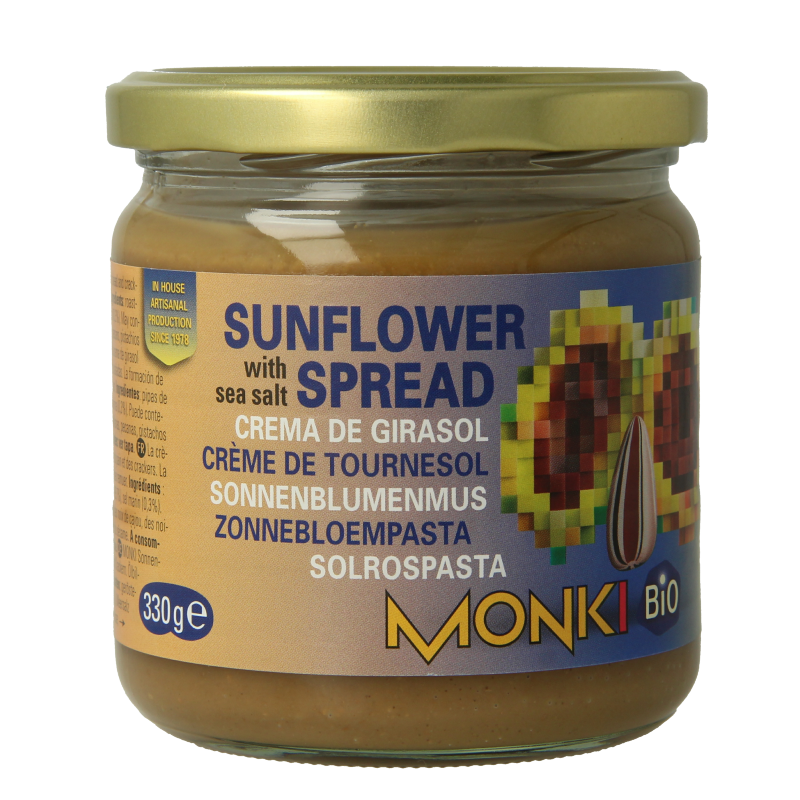 Monki Zonnebloempasta bio 330 Gram