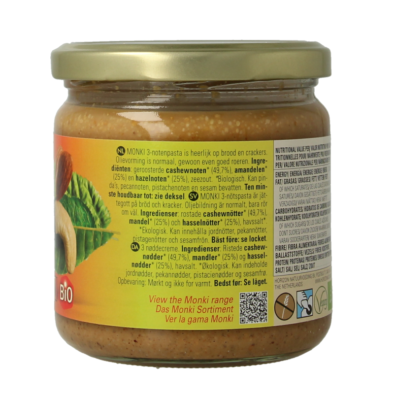 Monki 3 Notenpasta bio 330 Gram