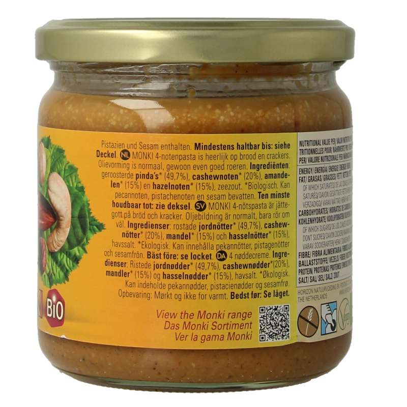 Monki 4 Notenpasta bio 330 Gram