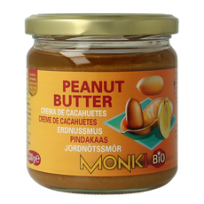 Monki Pindakaas zonder zout bio 330.00 Gram
