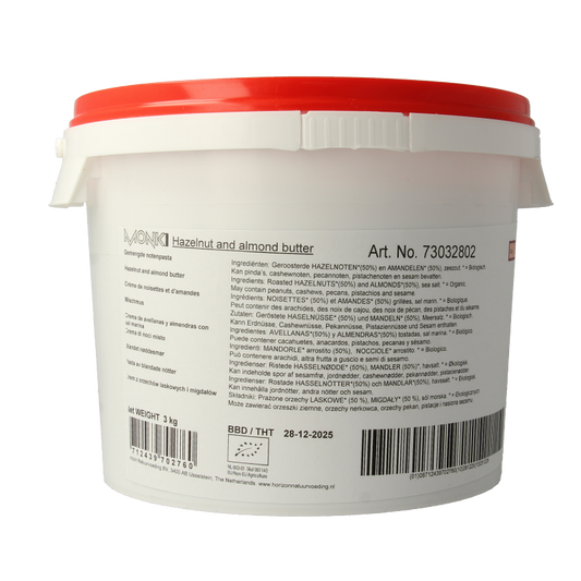 Monki Gemengde notenpasta met zout bio 3 Kilogram