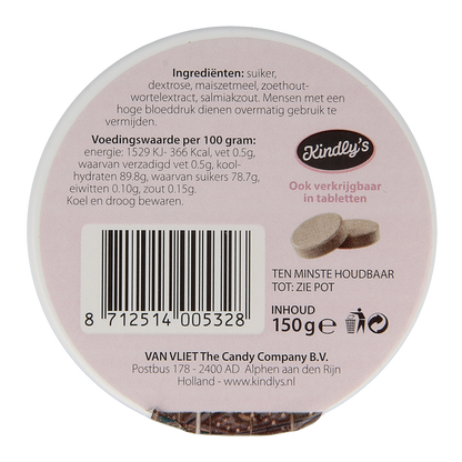 Kindly's Zwart wit zoet XL 150.00 Gram