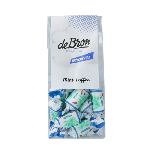 De Bron Mint toffee suikervrij 70 Gram