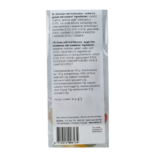 De Bron Fruitgums suikervrij 90 Gram