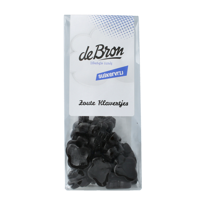 De Bron Zoute klavertjes suikervrij 90 Gram