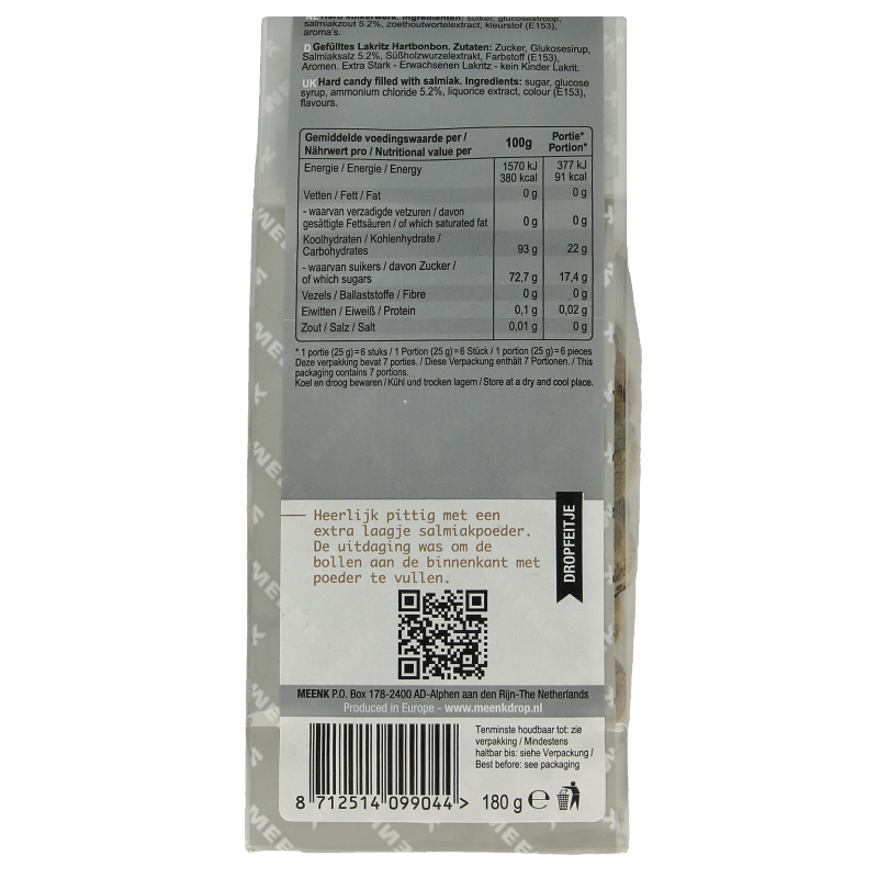 Meenk Salmiak bollen 180 Gram