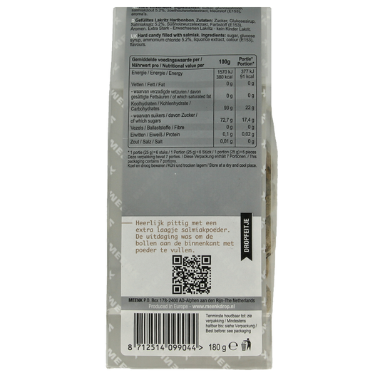 Meenk Salmiak bollen 180 Gram