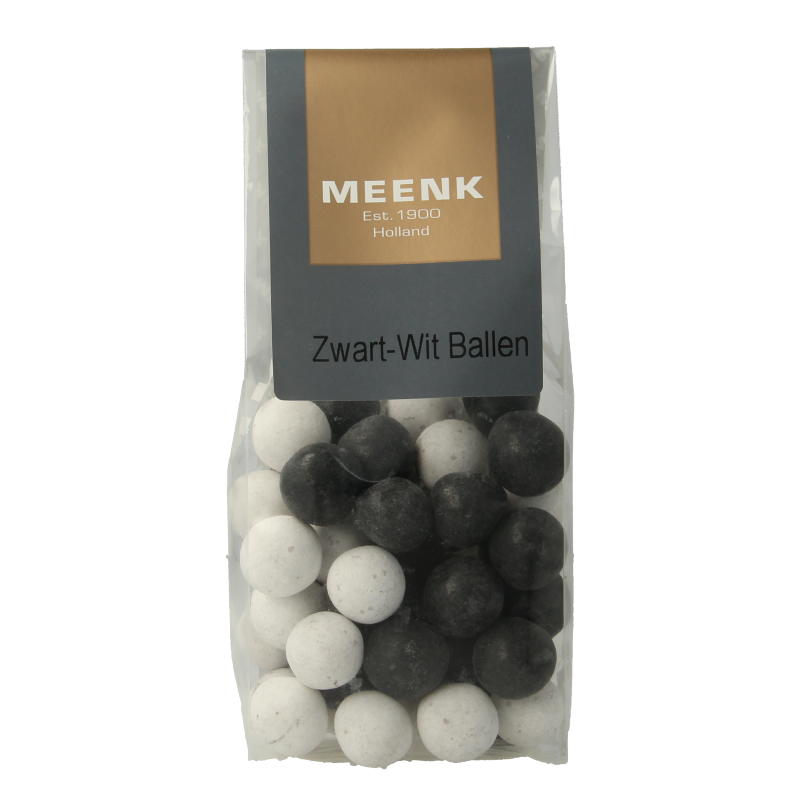 Meenk Zwart wit ballen 170 Gram
