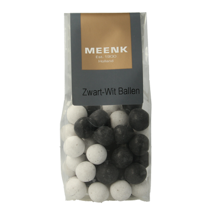 Meenk Zwart wit ballen 170.00 Gram