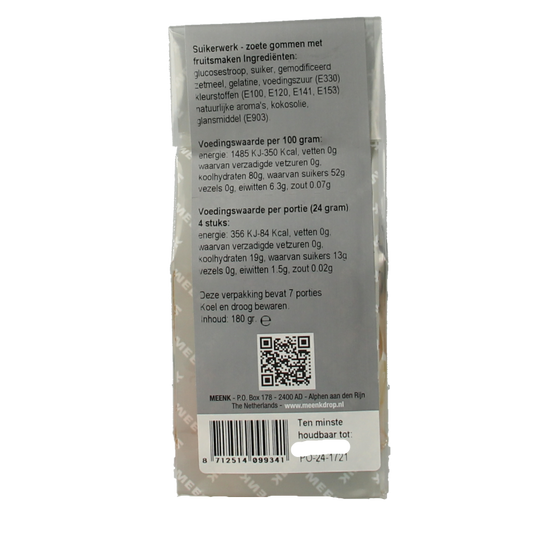 Meenk Fruitig zoet winegums 180 Gram