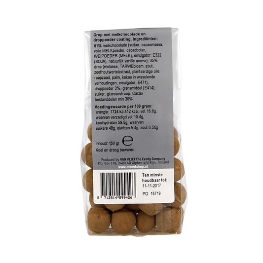 Meenk Drop chocolade salmiak 150 Gram