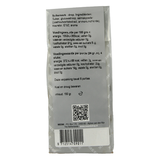 Meenk Salmiak stokjes 150 Gram