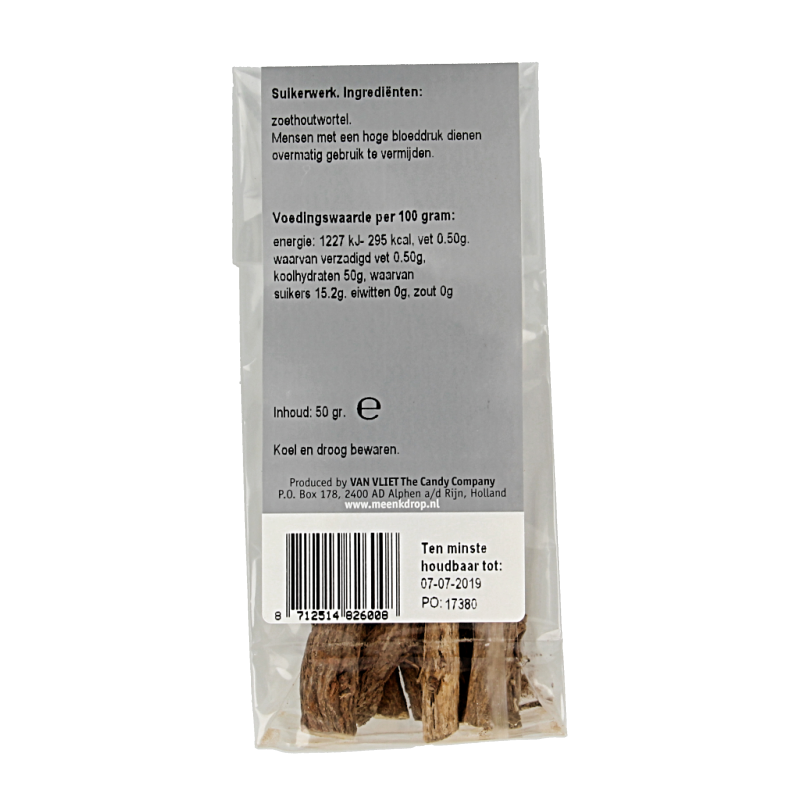 Meenk Zoethoutstokjes in zakje 50 Gram