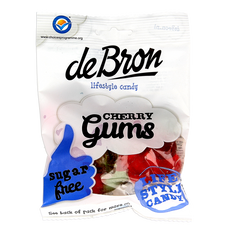 De Bron Kersen gums/cherry gums suikervrij 90.00 Gram