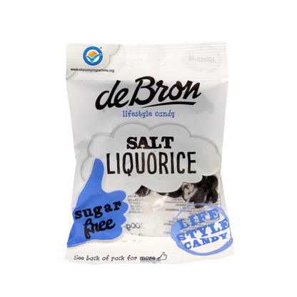De Bron Klavertjes zout/salt liquorice suikervrij 100.00 Gram