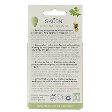 Skoon Konjac spons green tea bio 1.00 Stuks