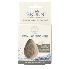 Skoon Konjac spons bamboo charcoal bio 1.00 Stuks
