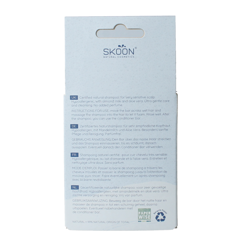 Skoon Solid shampoo soft & sensitive 90 Gram