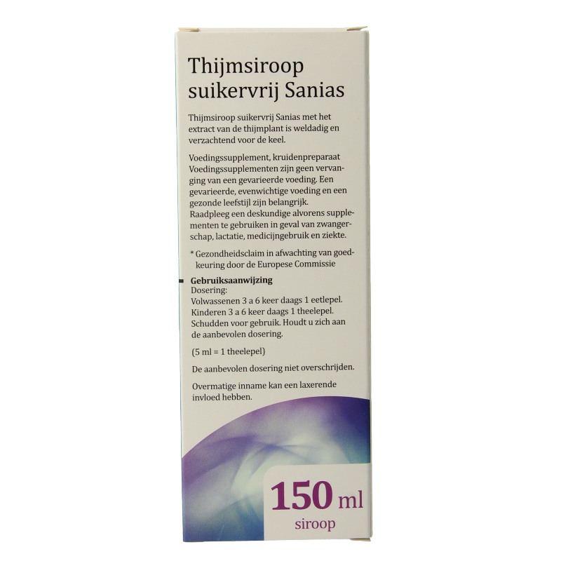 Sanias Thijmsiroop suikervrij 150 Milliliter