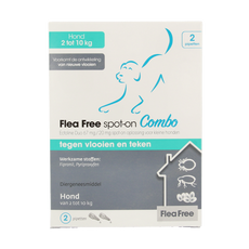 Flea Free Ectoline duo hond 2-10kg pipet 2 Stuks