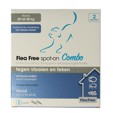 Flea Free Ectoline duo hond 20-40kg pipet 2 Stuks
