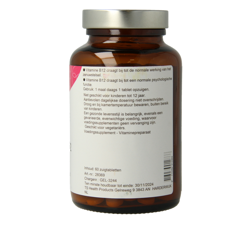 TS Choice Vitamine B12 cobalamine 60 Zuigtabletten