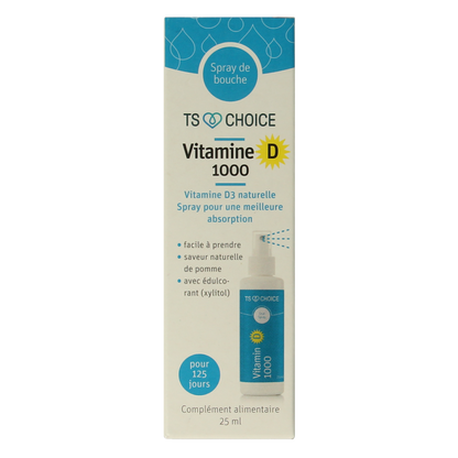 TS Choice Vitaminespray vitamine D 1000 25.00 Milliliter