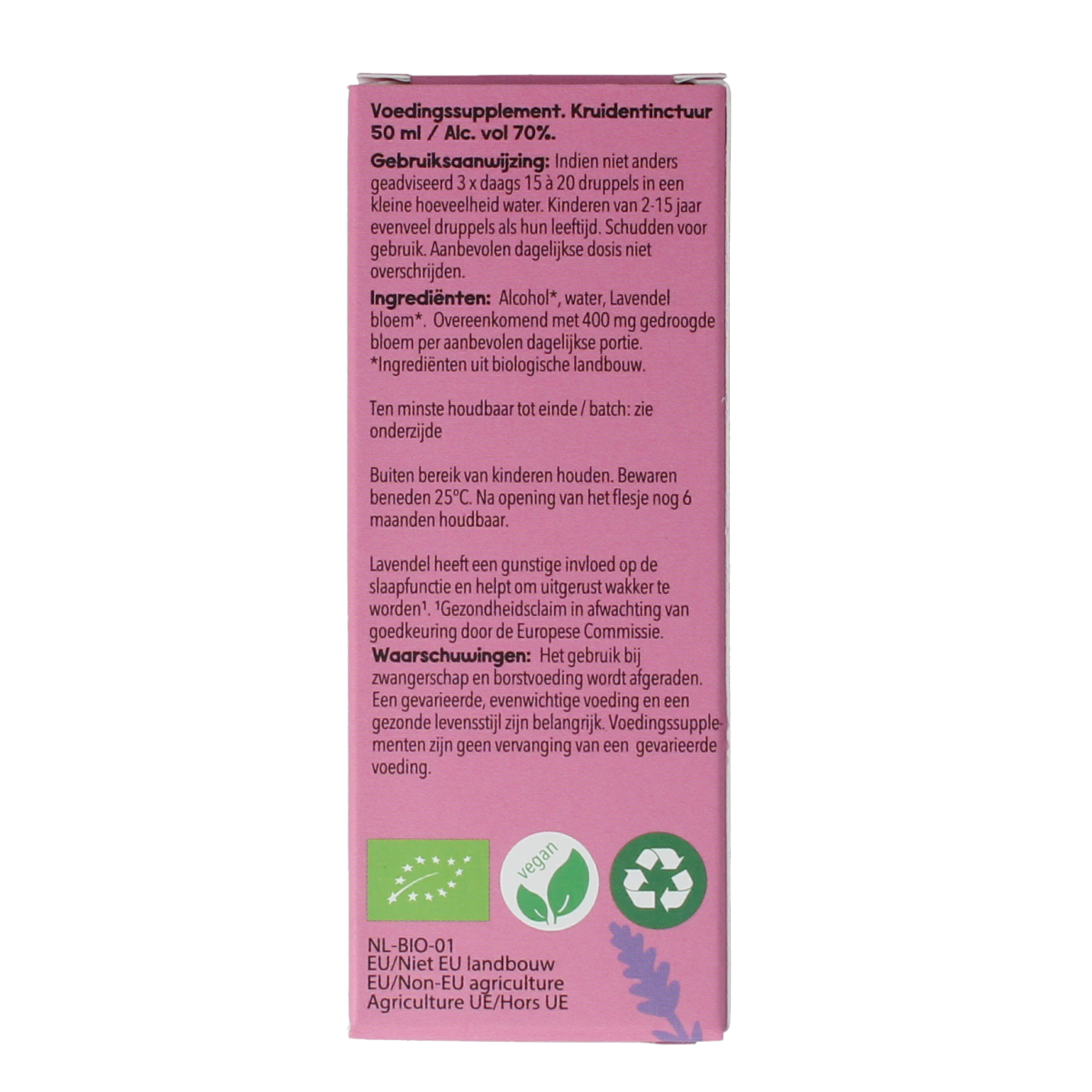 Cruydhof Lavendula officinalis flor/lavendel bio 50.00 Milliliter
