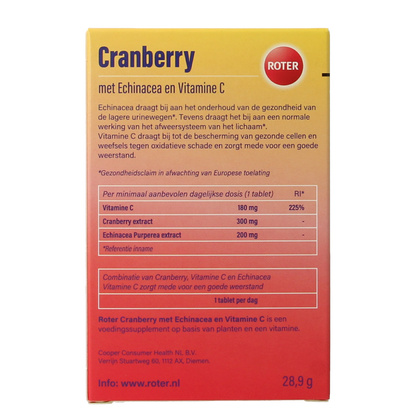 Roter Cranberry vitamine C & echinacea 30.00 Tabletten