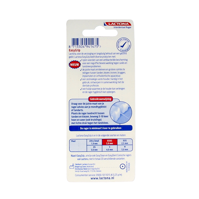 Lactona Easygrip XXXS 2.0mm 6 Stuks