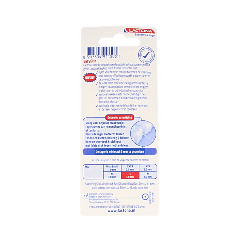 Lactona Easygrip S 4.0mm 6 Stuks