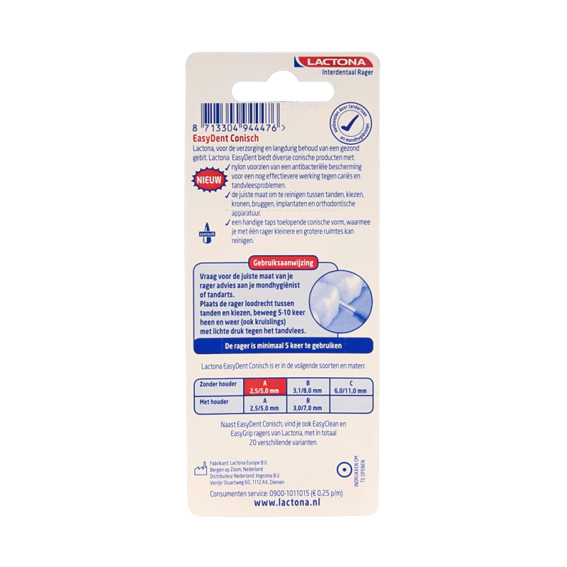 Lactona Easydent A 2.5-5mm zonder houdertje 8 Stuks