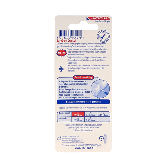 Lactona Easydent A 2.5-5mm zonder houdertje 8 Stuks
