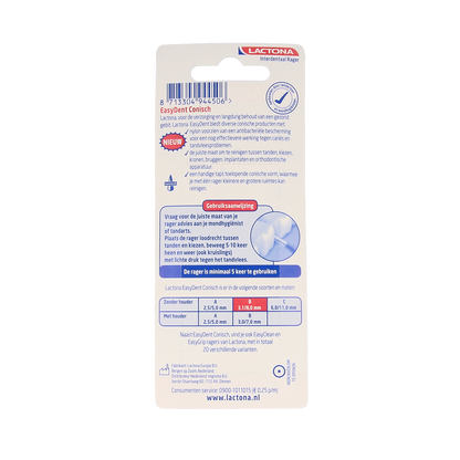 Lactona Easydent B 3.1-8mm zonder houdertje 8.00 Stuks