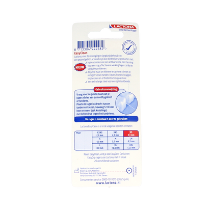 Lactona Easyclean XS 3.1mm 8.00 Stuks