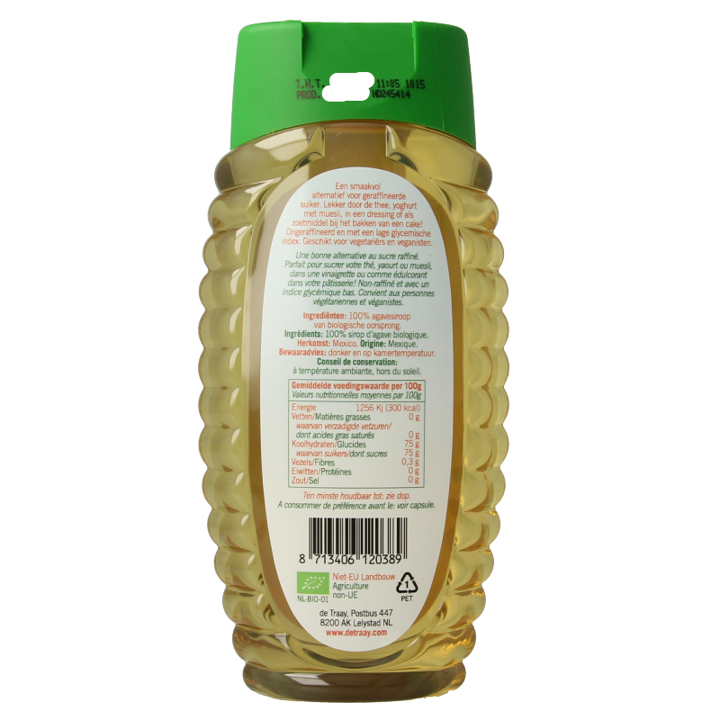 Traay Agavesiroop licht en mild bio 490 Gram