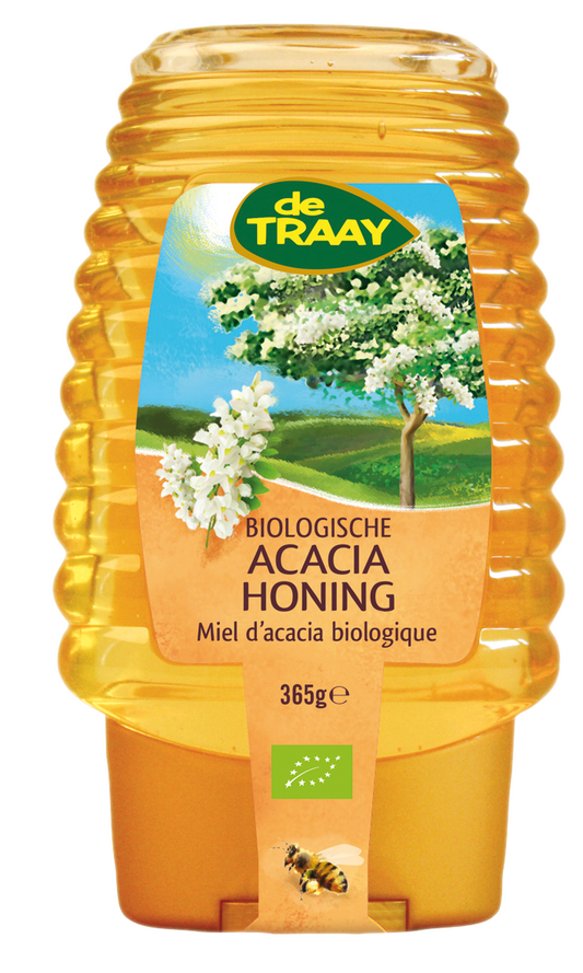 de Traay Acaciahoning knijpfles bio 365.00 Gram
