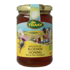 de Traay Bloemen honing vloeibaar bio 350.00 Gram