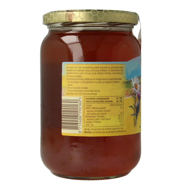 Traay Bloemenhoning vloeibaar bio 900 Gram