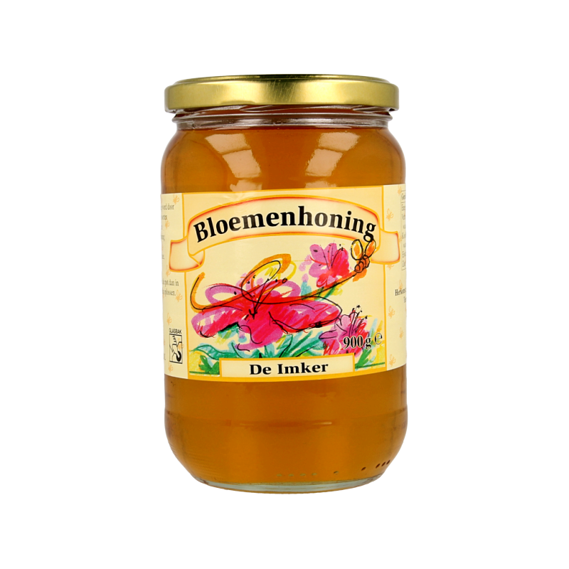 De Imker Bloemenhoning vloeibaar 900 Gram