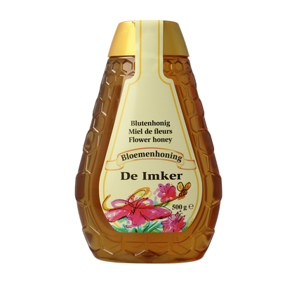 De Imker Bloemenhoning knijpfles 500.00 Gram