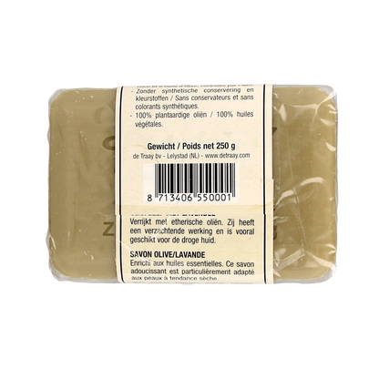 de Traay Zeep olijf/lavendel 250.00 Gram