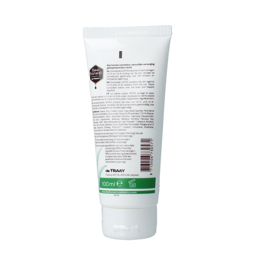 Traay Bee Honest Zonnebrand aloe & honing SPF50 100 Milliliter