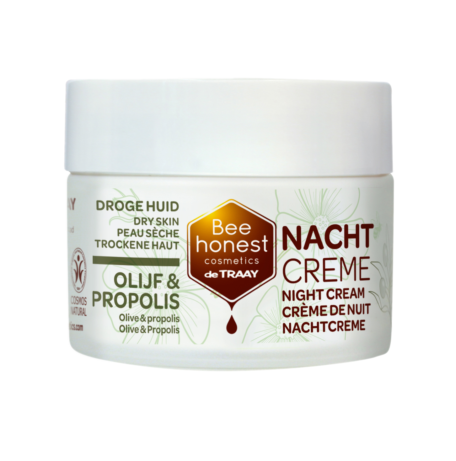 Bee Honest Nachtcreme olijf propolis 50 Milliliter